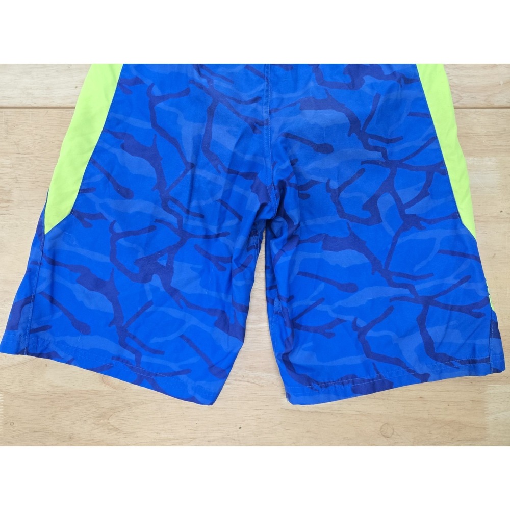 Under Armour Youth Athletic Shorts  YLG Blue/Green - Picture 8 of 10